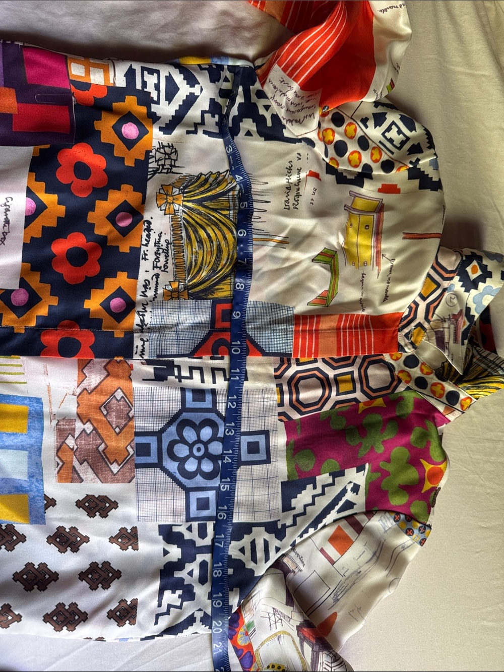 Tory Burch Multicolor Geometric & Floral Wide-Leg pants long sleeve set - Picture 9 of 16